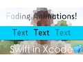 Fading In and Out Animation Swift in Xcode