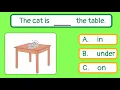 Prepositions of place Quiz for kids Grammar Test
