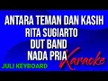 Lagu ANTARA TEMAN DAN KASIH - Rita sugiarto | karaoke nada pria | lirik