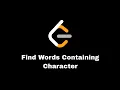 Leet Code 2942 Find Words Containing Character In Arabic