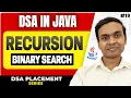 Binary Search Using Recursion in Java First Last Occurrence DSA in Java Full Course