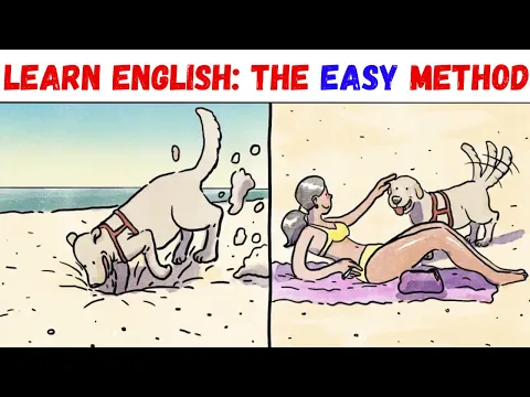 LEARN ENGLISH FAST - Beach day! | Comprehensible Input (A2) png