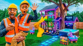 I SURPRISED My SON with His DREAM Gaming Room Inside a Treehouse