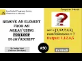 30 Remove an element from array using for loop JavaScript Tutorial for beginners in Hindi