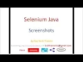 Capture Screenshots Selenium Java Example