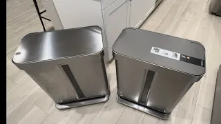 Simple Human Dual Compartment Step Can Comparison To Old Version With Stainless Steel Top Costco