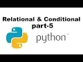 Python Relational Operator and Conditional Statements part-5