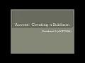 Using Microsoft Access Subforms