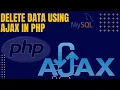 PHP Ajax Delete From Database Tutorial in Hindi Urdu