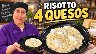 4 QUESOS y CERO NATA: Así se Hace un RISOTTO Cremoso 🇮🇹