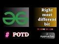 GFG POTD Rightmost different bit Solution java cpp Puneet Kumar IIITD