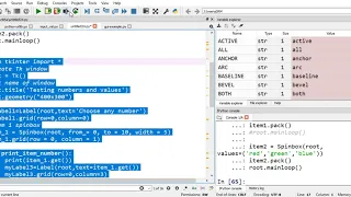 Python GUI Programming Tkinter - Spinbox Widget