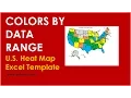 U S Geographic State Heat Map - Excel Template
