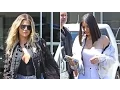 Kim And Khloe Kardashian Flaunt Curves In Skintight Denim Filming KUWTK
