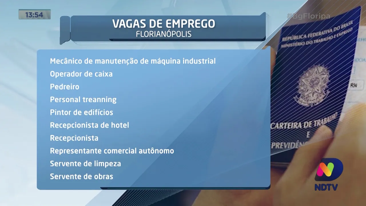Oportunidade de emprego: SC tem mais de 3000 vagas abertas no Sine