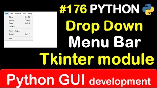 how to create Drop Down and Menu bar by using Tkinter module Complete Python tutorial 2020