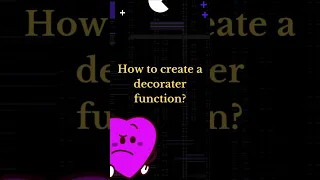 How to create a decorator function