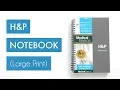 Large Print H P Notebook - Free H P Template PDF Tutorial