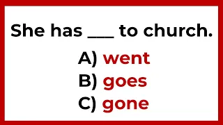 Irregular Verb Quiz CAN YOU SCORE 25 25 Challenge 