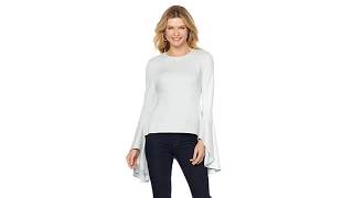 Jewels by Jen Flirty I Fluted Sleeve HighLow Top