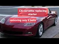 Replacing starter without unbolting headers cats exhaust pipes