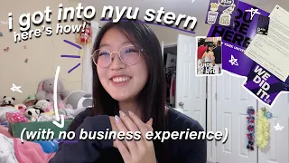 how to get into NYU STERN with NO business experience stats ecs essays tips