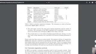 Lab 6 Part 1c Multiple Imputation and Steps for addressing missing data imputation