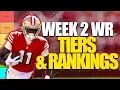 Top 40 Wide Receiver Rankings Tiers Week 2 Fantasy Football
