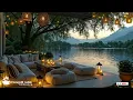 Sweet Jazz In Evening Ambience | Evening Jazz In Relaxing Lake For Boost Your Mood, Healing Soul