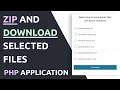 How to zip compress files with php