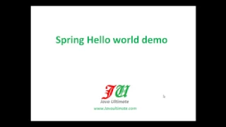 Spring Hello World Example Using Java Based Configuration