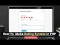 How to make rating system in PHP part 2 Hindi Easy Way