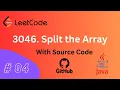 LeetCode 3046 Split the Array Hindi Competitive Programming Java