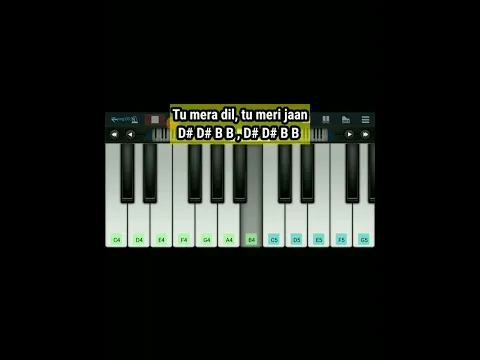 Download MP3 Tu mera dil tu meri jaan mobile piano easy | piano song | Trend song | #copyhell #shorts | 2022