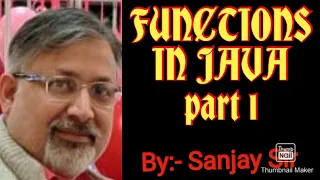 Function in Java icse isc class 10 class 11 class 12