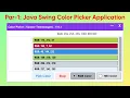 Java Swing Color Picker App Part 1 Application Demo