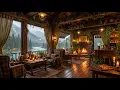 Cozy Irish Pub Ambience Calm Celtic Music by the Fireplace in a Rainy Tavern