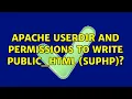 Ubuntu apache userdir and permissions to write public - html suPHP