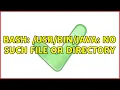 Ubuntu bash java No such file or directory 2 Solutions