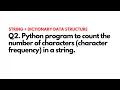 2 Frequency counting of character in String String and Dict Data structure Python