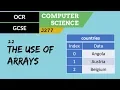 71 OCR GCSE J277 2 2 The use of arrays