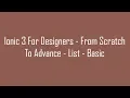 Ionic 3 For Designers - From Scratch To Advance