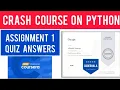Coursera Crash Course on Python by Google Module 1 Graded Assignment Week 1 Quiz Answers