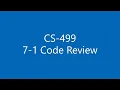 SNHU CS-499 7-1 ePortfolio Code Review -