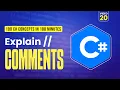 20 How to Comment Your C Code
