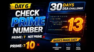Check Prime Number in Java n Day 6 DSA-Foundation MK TechVerse