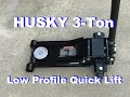 HUSKY 3-Ton Low Profile Hydraulic Floor Jack w Quick Lift Review