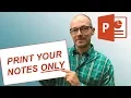 Print PowerPoint Notes Only Solved