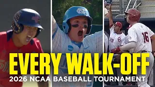 EVERY walk-off from the 2026 NCAA baseball tournament