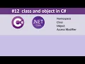 Class and Object in C C-Sharp Tutorial Net Core Framework Sukhraj